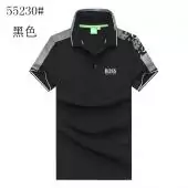 hugo boss t-shirt slim fit pas cher polo lapel short sleeves b55230 black